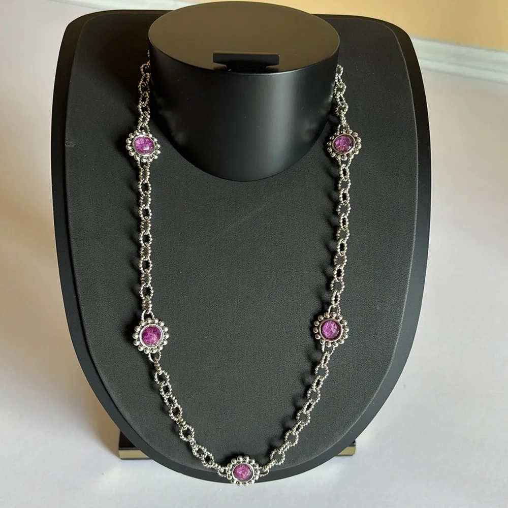 LAGOS 🎉HP🎉 Sterling Silver Maya Charoite Station Necklace